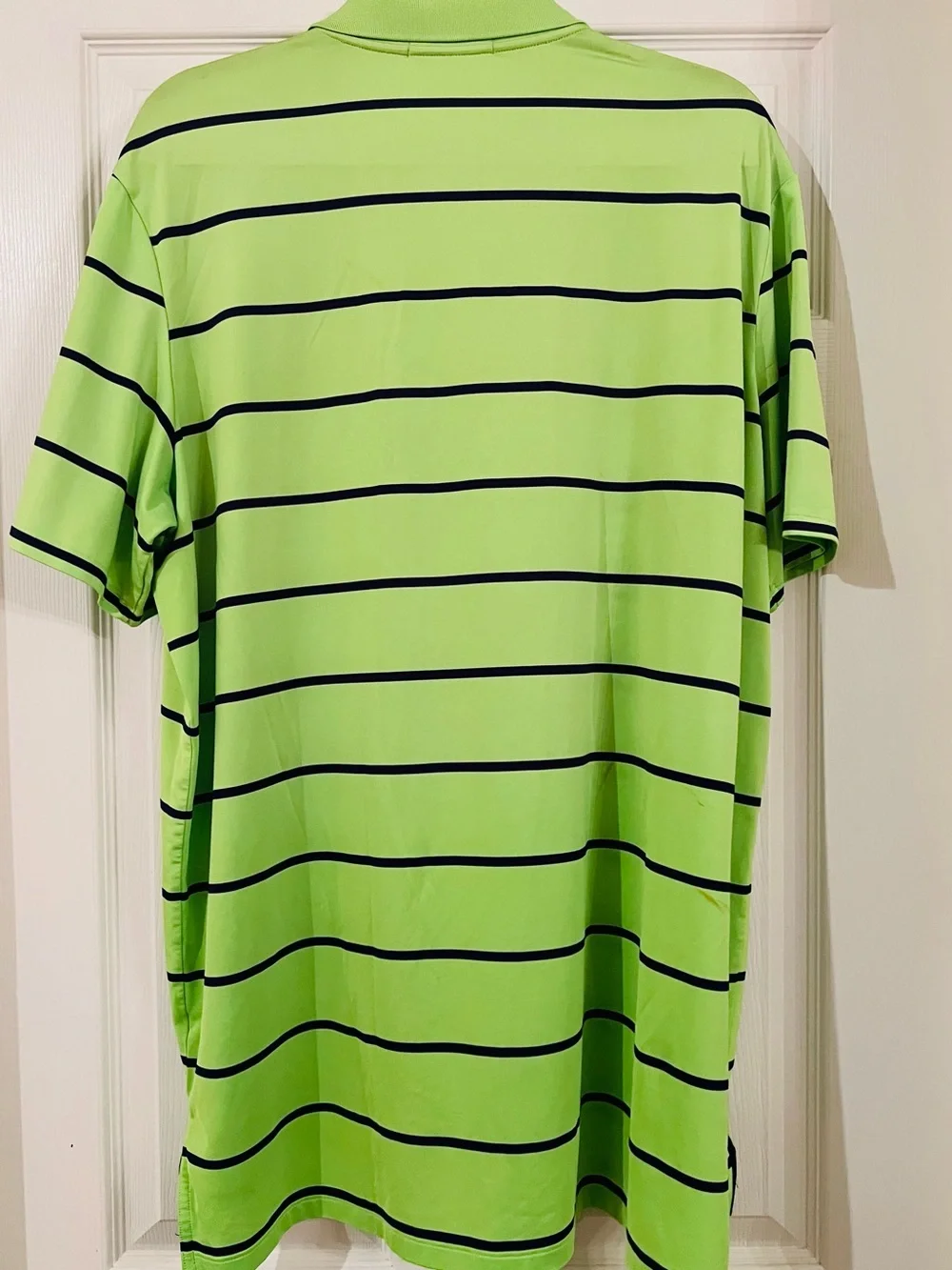 RLX Ralph Lauren Lime Green Golf Polo Navy Stripes Size XL Timacuan